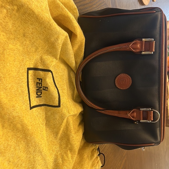 Vintage FENDI Black Stripe Mini Bag - Picture 6 of 10